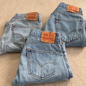 3 pairs Levi’s 505 men’s jeans 33x32